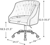 Thumbnail for your product : Home Design Home Design Lydia Velvet Office Chair/Task Chair