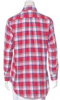 Thumbnail for your product : R 13 Plaid Button-Up Top