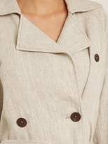 Thumbnail for your product : Isa Arfen Double Breasted Linen Trench Coat - Womens - Beige