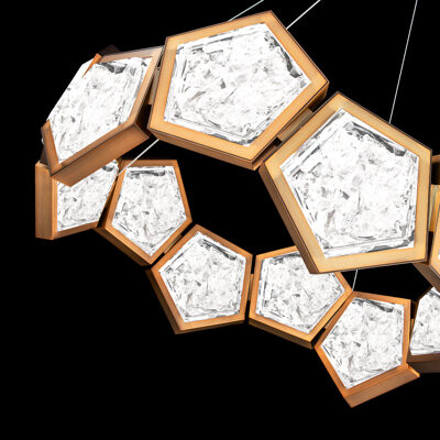 Modern Forms 1 - Light Unique Geometric LED Chandelier