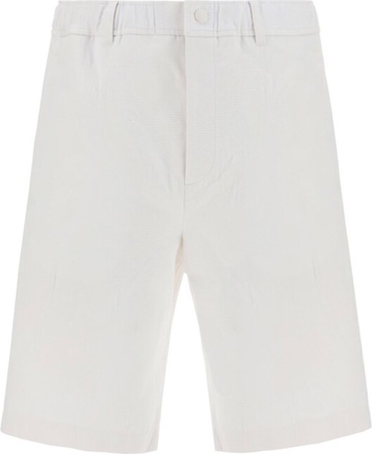 Valentino Camouwhite Print Bermuda Shorts