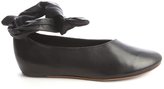 Thumbnail for your product : Kooba black leather 'Clarissa' flat with ankle tie