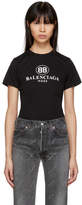 Balenciaga - T-shirt noir 'BB' Mode Semi Fitted