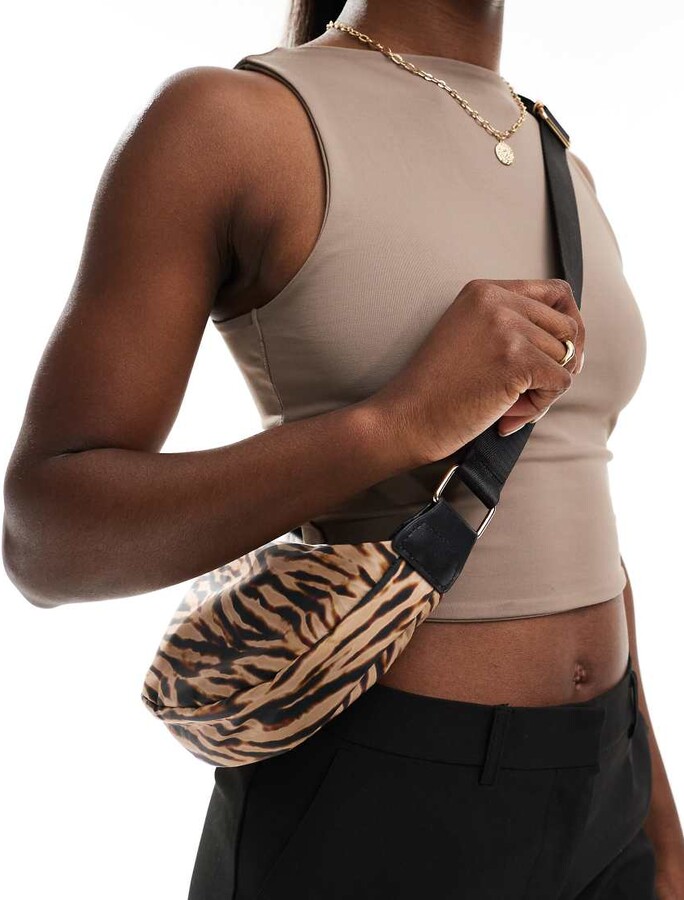 ASOS DESIGN diamante bum bag in black ShopStyle Backpacks