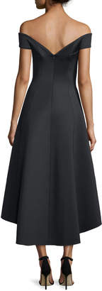 Rachel Gilbert Enico Off-The-Shoulder Dress, Black