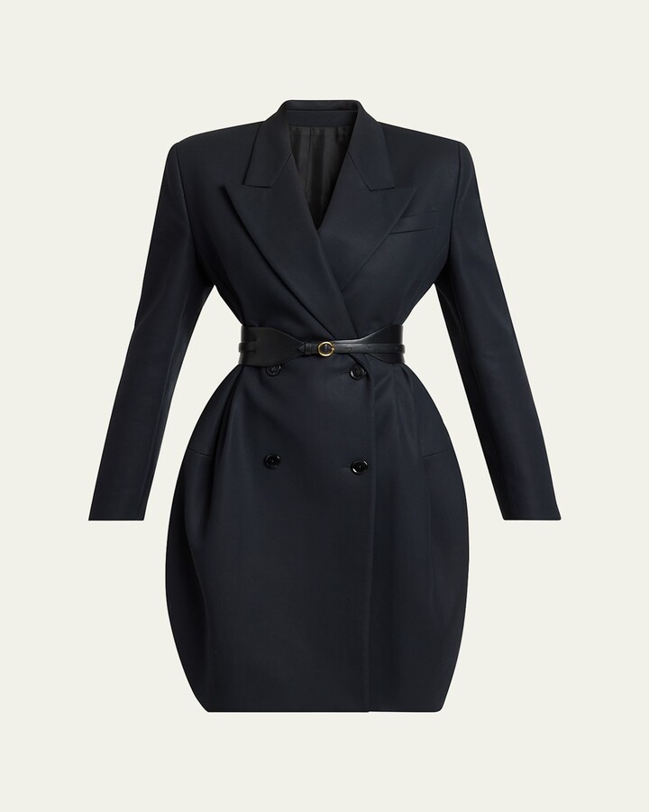 Alaia Double-Breasted Tailored Cropped Coat
