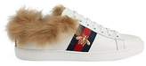 Thumbnail for your product : Gucci Women's New Ace Fur-Lined Sneakers - White