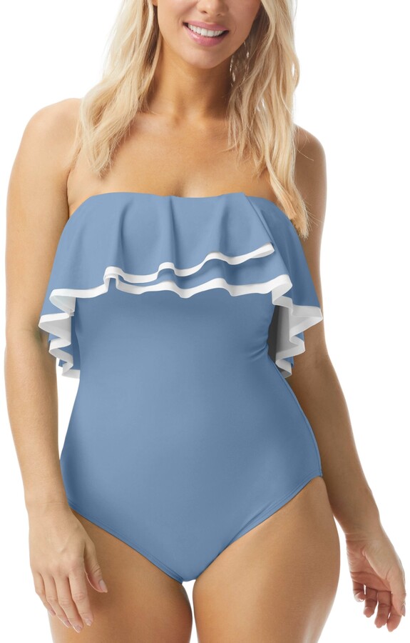 Ecute Womens Tummy Control Swimming Costume Swimsuit One Piece