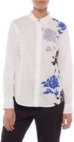 Thumbnail for your product : DKNY Mandarin collared print side shirt