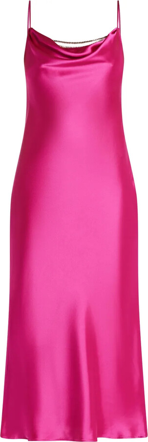 Monique Lhuillier Cowl Neck Slip Dress