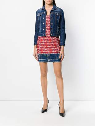 DSQUARED2 fitted dress with denim hem