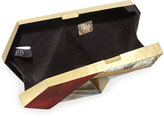 Thumbnail for your product : Rafe Azura Asymmetric Minaudiere, Red/Black/Gold