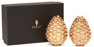 L'OBJET Lobjet - Pine Cone 24kt Gold-plated Salt And Pepper Shakers - Gold