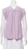 Thumbnail for your product : Rebecca Taylor Sleeveless Embroidered Top