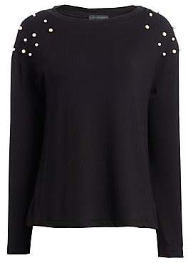 Saks Fifth Avenue Women's COLLECTION Allie Embellished Long Sleeve Top
