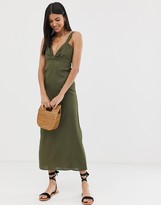 Thumbnail for your product : Asos Tall ASOS DESIGN Tall knot front linen maxi dress with tie back