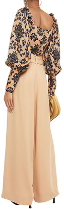 Mother of Pearl Iona Belted Crepe Wide-leg Pants