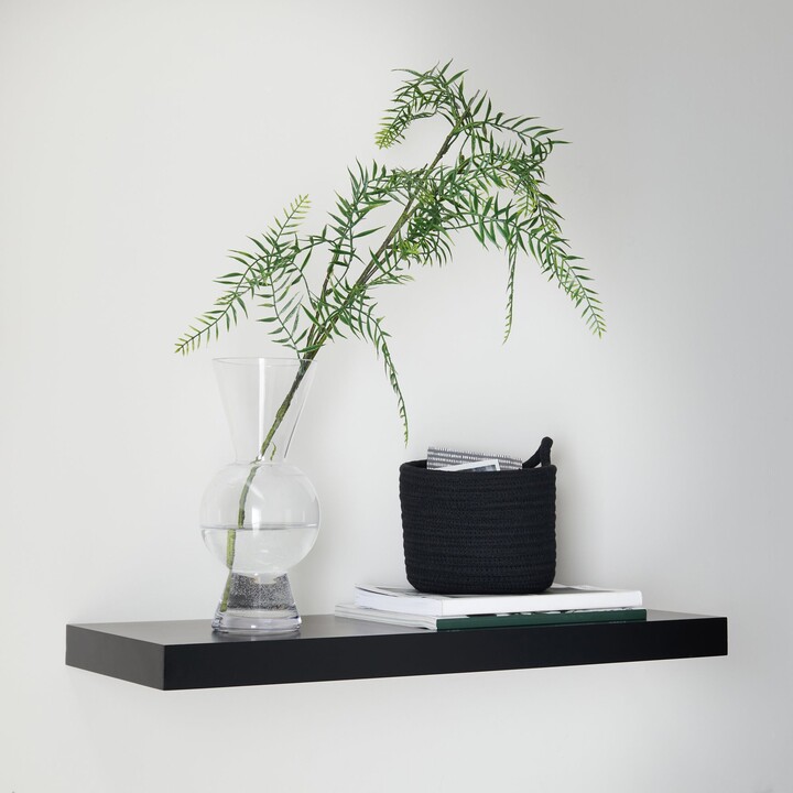 Dunelm Black Floating Shelf Black ShopStyle Bookcases &
