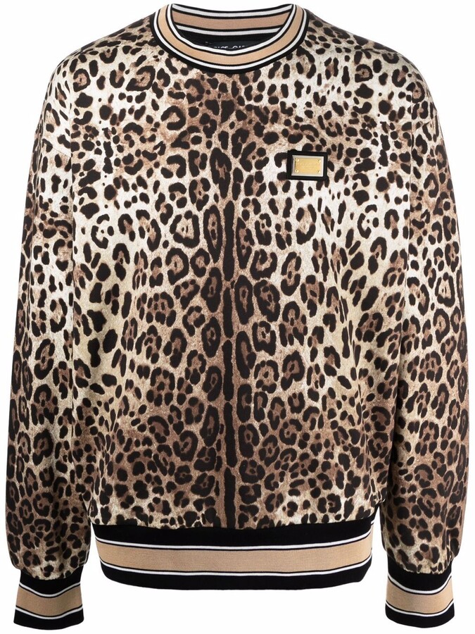 mens leopard sweatshirt