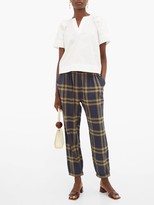Thumbnail for your product : Ace&Jig Tommy Checked Cuffed Cotton Track Pants - Navy Multi