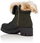 Thumbnail for your product : Mr & Mrs Italy Women's Fur-Collar Suede & Felt Ankle Boots - London Green, Nat