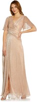 Thumbnail for your product : Adrianna Papell Metallic Mesh Drape A-Line Gown