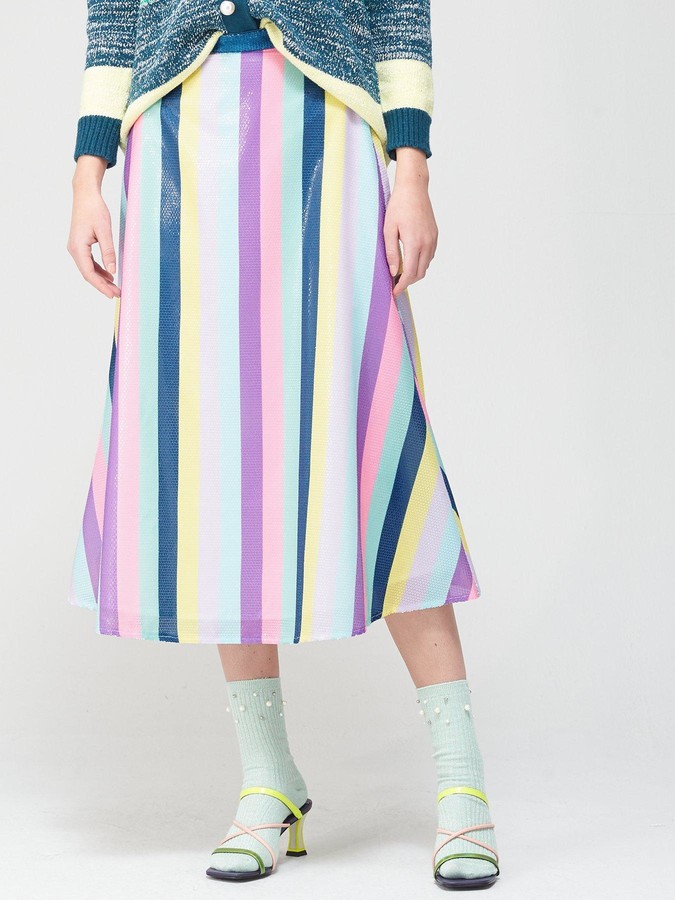 rainbow sequin skirt uk