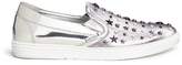 Thumbnail for your product : Jimmy Choo 'Grove' star stud mirror leather skate slip-ons