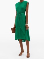 Thumbnail for your product : Cefinn Cefinn Tie-sash Voile Midi Dress - Green