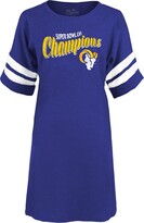 Thumbnail for your product : Majestic Women's Threads Heather Royal Los Angeles Rams Super Bowl Lvi Champions My Turf Tri-Blend Varsity Dress