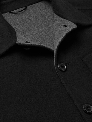Mr P. Double-Faced Splitable Virgin Wool-Blend Overshirt - Men - Black - L