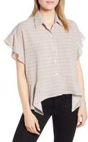 Thumbnail for your product : 1 STATE Mini Houndstooth High/Low Blouse