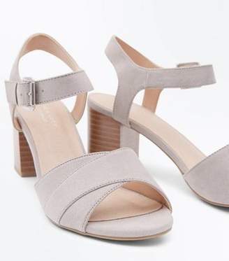 New Look Grey Comfort Flex Suedette Block Heels