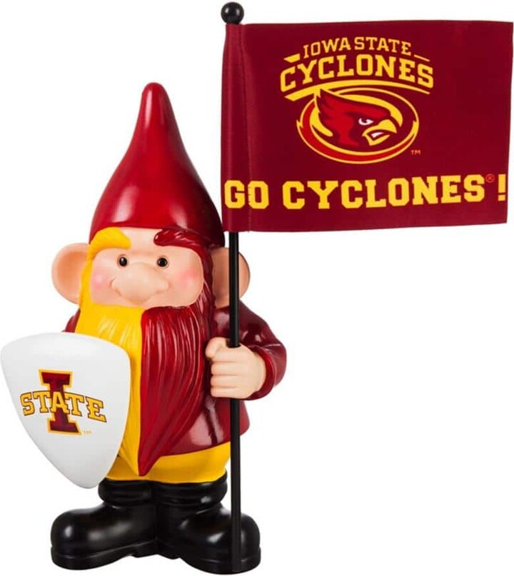 10 in. x 6 in. Iowa State University NCAA Garden Gnome with Team Flag