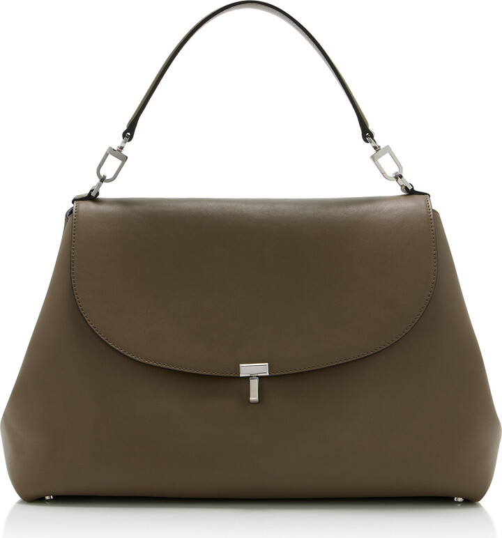 Totême lock Leather Satchel