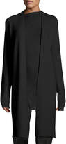 Narciso Rodriguez Wool-Cashmere Triangle-Back Knit Cardigan
