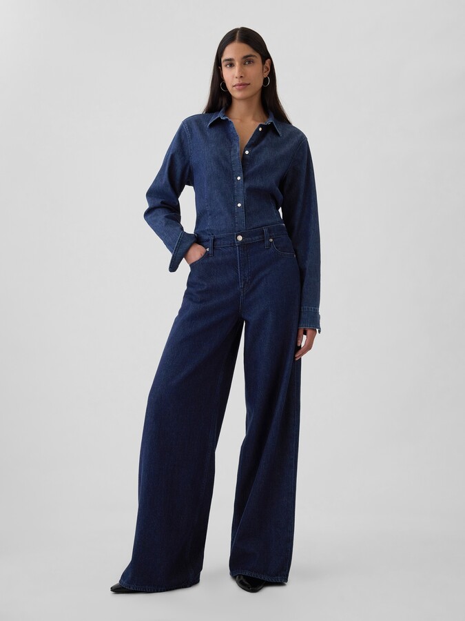 Gap Mid Rise UltraSoft Baggy Jeans
