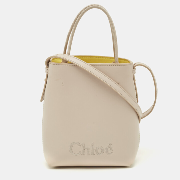 Chloé Sense Micro Beige Leather Tote