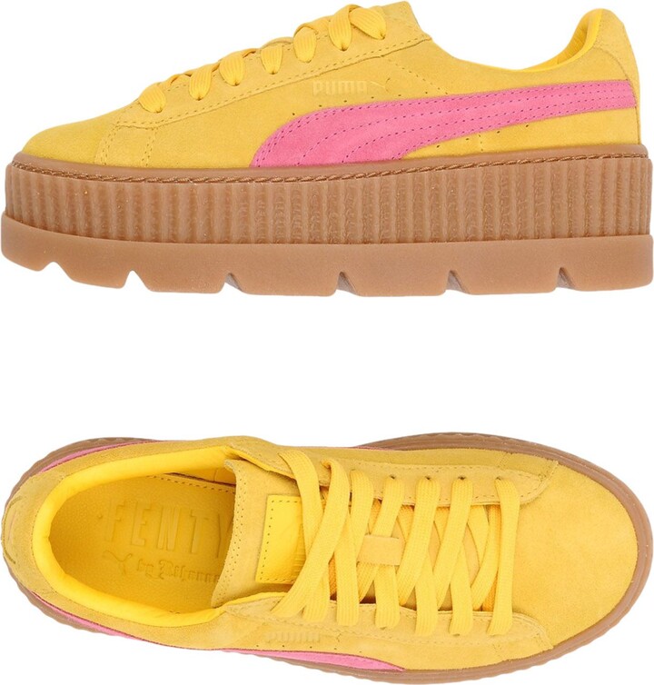 FENTY PUMA by Rihanna Cleated Creeper Suede Wn's Sneakers Yellow - ShopStyle