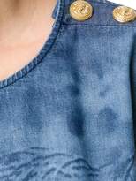 Thumbnail for your product : Balmain button-embellished denim blouse
