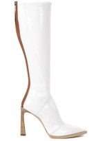 Thumbnail for your product : Fendi Fframe Glossy Neoprene Boots White Color