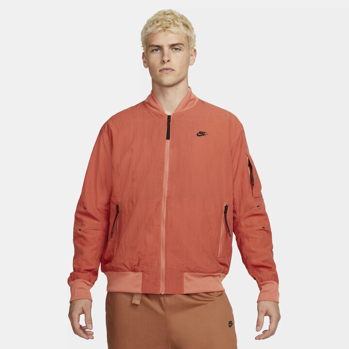 Nike Men's Sportswear Tech Pack Woven Lined Bomber Jacket in Orange -  ShopStyle