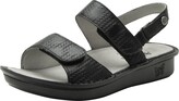 Thumbnail for your product : Alegria by PG Lite Alegria Women's Verona Basketry Black Lightweight Arch Support Comfort Ankle Strap Leather Slide Sandal 9 M US