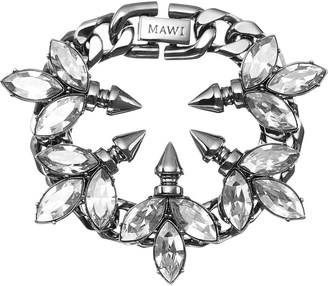 Mawi Crystal Leaf I.D spikes bracelet