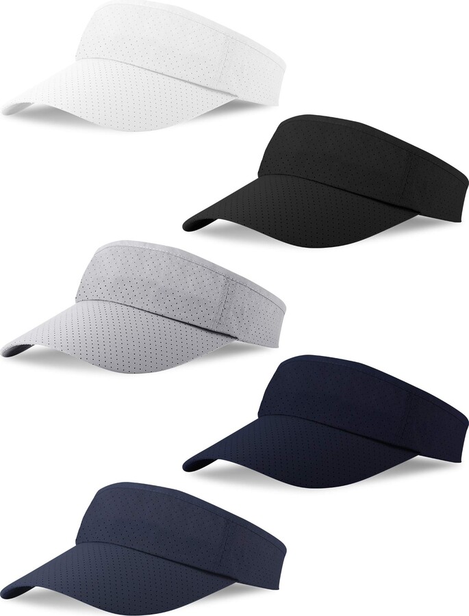 SATINIOR 5 Pieces Athletic Mesh Visor Sun Visor Adjustable Sun Sports