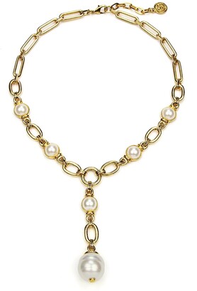Ben-Amun Pearly Chain-Link Y-Necklace