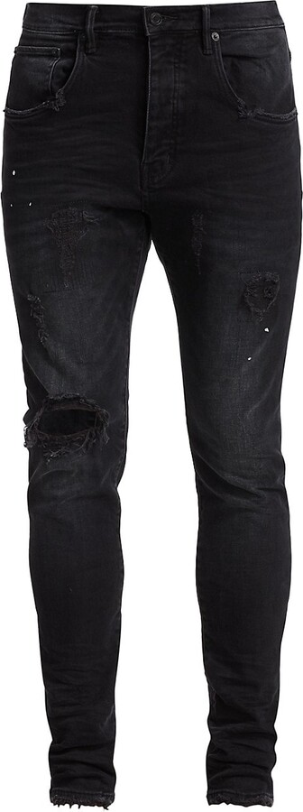 Purple Brand P002 Over Spray Slim-Fit Jeans - ShopStyle