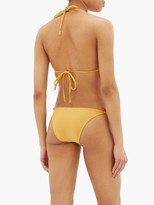 Thumbnail for your product : Solid & Striped The Iris Side-tie Lamé Bikini Briefs - Gold