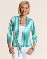 Thumbnail for your product : Chico's Stripe Reese Tie Cardigan