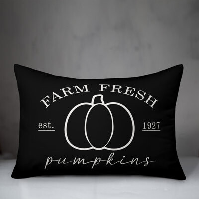 Farm Fresh Pumpkins Lumbar Pillow Cover